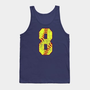 Fastpitch Softball Number 8 #8 Softball Shirt Jersey Uniform Favorite Player Biggest Fan Tank Top